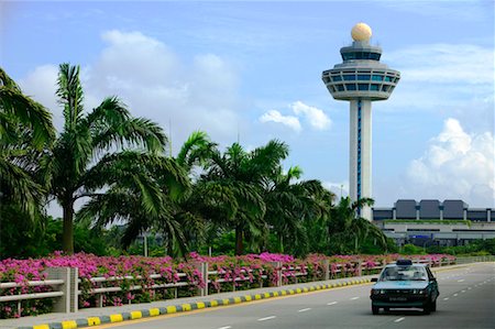 Car Driving away from Airport Changi Airport Singapore Foto de stock - Con derechos protegidos, Código: 700-00179164