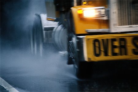 Transport Truck Driving Though Rain Stock Photo - Rights-Managed, Code: 700-00170592
