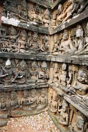 simsearch:700-00795786,k - Innenwand des Tempels Leper King Terrasse Angkor Thom, Kambodscha Stockbilder - Lizenzpflichtiges, Bildnummer: 700-00185212