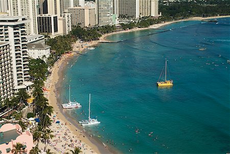 simsearch:700-00620126,k - Shoreline, Waikiki Beach, Oahu, Hawaii, USA Foto de stock - Con derechos protegidos, Código: 700-00185376