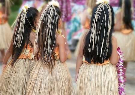 polynesian children - Hula Dancers, Oahu, Hawaii Stock Photo - Rights-Managed, Code: 700-00185379