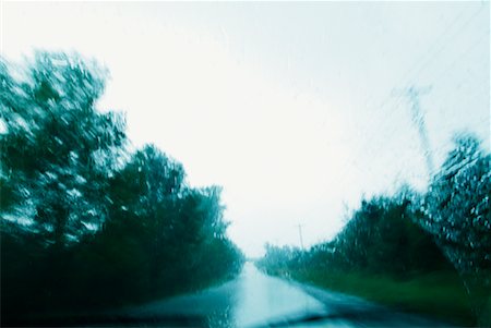 Car Driving in the Rain Stock Photo - Rights-Managed, Code: 700-00185545