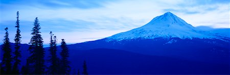 Mount Hood at Dusk Oregon, USA Fotografie stock - Rights-Managed, Codice: 700-00185606