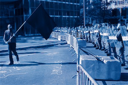 riot - Protester and Riot Police Stock Photo - Rights-Managed, Code: 700-00185971