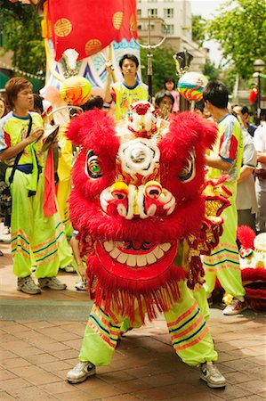 simsearch:700-00153580,k - Lion Dance, Chinese New Year Singapore Foto de stock - Direito Controlado, Número: 700-00186255