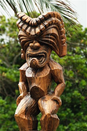 simsearch:700-03891323,k - Sculpture Polynesian Cultural Center Oahu, Hawaii, USA Foto de stock - Con derechos protegidos, Código: 700-00186328