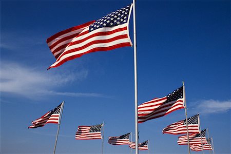 Drapeaux américains Photographie de stock - Rights-Managed, Code: 700-00186577