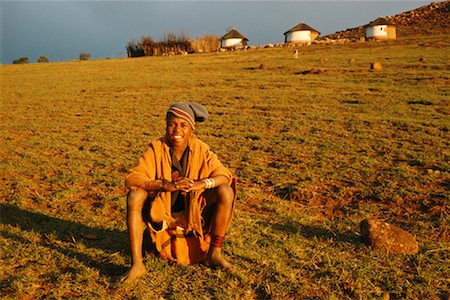 south african houses - Person Sitting in Field Transkei South Africa Stock Photo - Rights-Managed, Code: 700-00186944