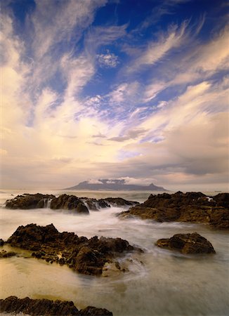 simsearch:700-00186955,k - Table Mountain View From Bloubergstrand Beach, South Africa Foto de stock - Direito Controlado, Número: 700-00186955