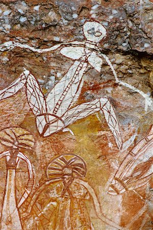 rock painting aboriginal - Aboriginal Art at Nourlangie Rock Northern Territory, Australia Stock Photo - Rights-Managed, Code: 700-00187150