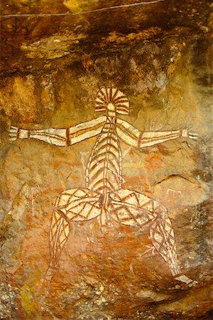 Aboriginal Art at Nourlangie Rock Northern Territory, Australia Stock Photo - Rights-Managed, Code: 700-00187151