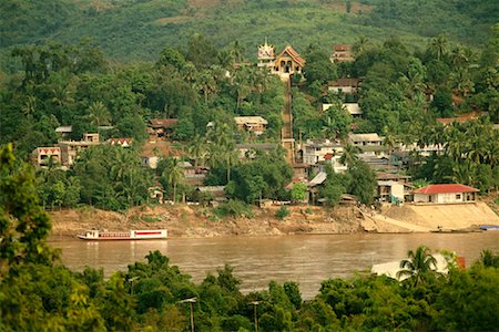 picture countryside of laos - Laos Across Mekong River Chiang Khong, Thailand Stock Photo - Rights-Managed, Code: 700-00187398