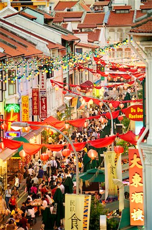 street celebrations of chinese new year - Chinese New Year Chinatown, Singapore Stock Photo - Rights-Managed, Code: 700-00188445