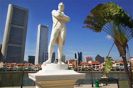 simsearch:700-00452772,k - Sir Stamford Raffles Statue Singapour Photographie de stock - Rights-Managed, Code: 700-00188461