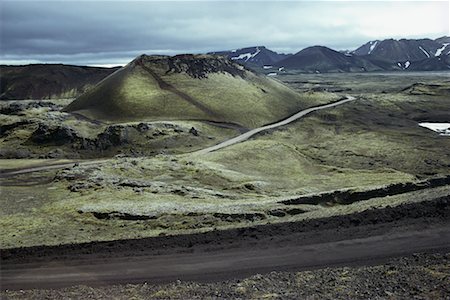 Dirt Road and Hills Landmannalaugar, Iceland Foto de stock - Con derechos protegidos, Código: 700-00189083