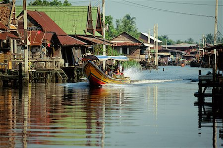 Batobus sur Canal Bangkok, Thaïlande Photographie de stock - Rights-Managed, Code: 700-00189187