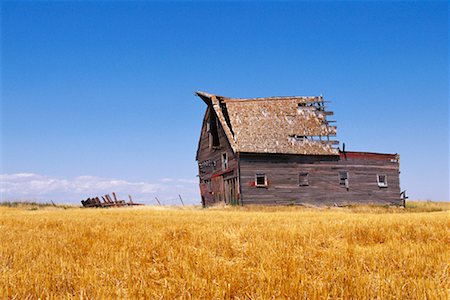 stati delle pianure - Abandoned Barn Rapid City, South Dakota, USA Fotografie stock - Rights-Managed, Codice: 700-00189316