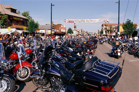 Harley Davidson Rally Sturgis, South Dakota, USA Foto de stock - Con derechos protegidos, Código: 700-00189342