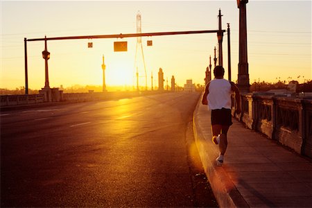 Man Running on Sidewalk Los Angeles, California Stock Photo - Rights-Managed, Code: 700-00189385