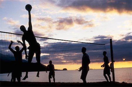 Volleyball Game at Sunset Stock Photo - Rights-Managed, Code: 700-00189741