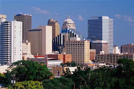 stati delle pianure - City Skyline Oklahoma City, Oklahoma, USA Fotografie stock - Rights-Managed, Codice: 700-00181539