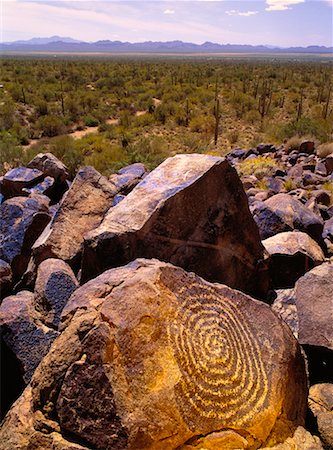 daryl benson petroglyph - Pétroglyphe Saguaro National Monument en Arizona, USA Photographie de stock - Rights-Managed, Code: 700-00182762