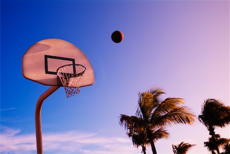 simsearch:700-01236338,k - Basketball Net and Palm Trees Stock Photo - Rights-Managed, Code: 700-00182916