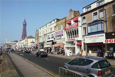 Straßenszene, Blackpool, England Stockbilder - Lizenzpflichtiges, Bildnummer: 700-00182935