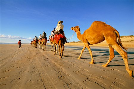 Camel Ride at Cable Beach Broome, Western Australia Foto de stock - Con derechos protegidos, Código: 700-00183586