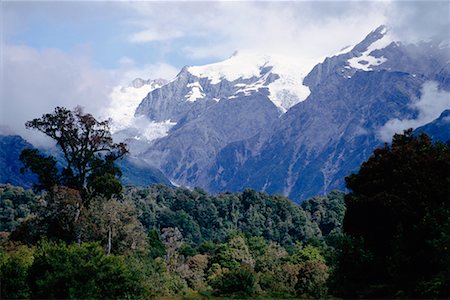 Mountains, Franz Josef Area South Island, New Zealand Fotografie stock - Rights-Managed, Codice: 700-00183735