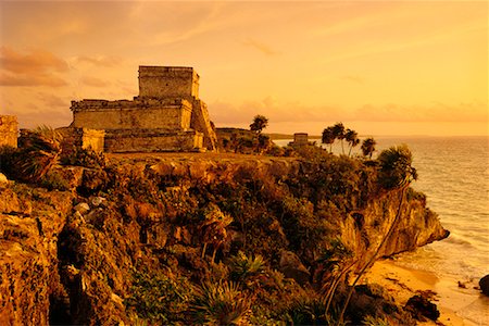 Tulum Castle Tulum, Mexico Fotografie stock - Rights-Managed, Codice: 700-00183751