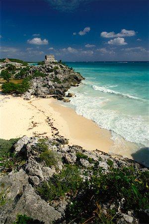 simsearch:700-00592931,k - Mayan Ruins at Tulum Caribbean Sea, Mexico Stock Photo - Rights-Managed, Code: 700-00183784