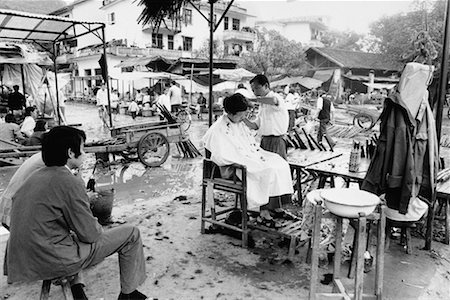 Barber Shop in Marketplace Yangshuo, China Stock Photo - Rights-Managed, Code: 700-00183788