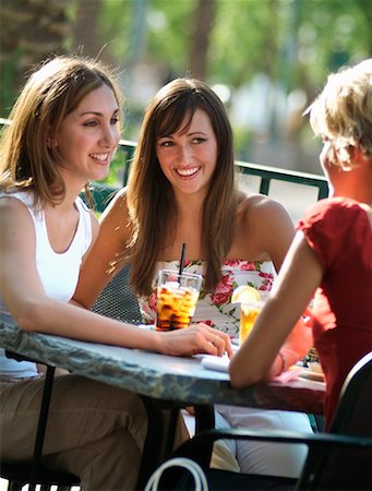 portrait photo of people socialising in a cafe - Women at Cafe Stock Photo - Rights-Managed, Code: 700-00194291
