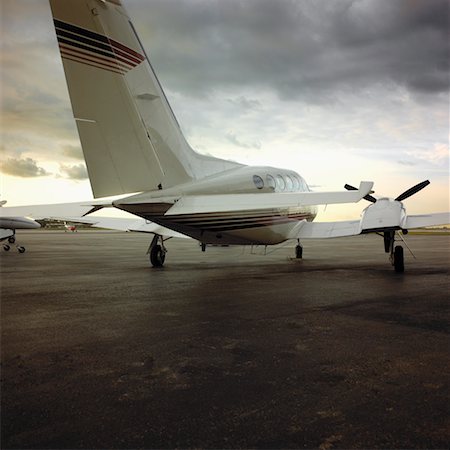 sunset small plane - Private Jet on Tarmac Stock Photo - Rights-Managed, Code: 700-00194581