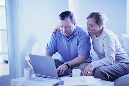 Couple Paying Bills Online Stock Photo - Rights-Managed, Code: 700-00194709