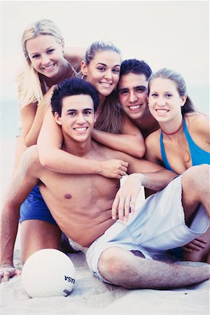 Portrait of a Group of Teenagers Stock Photo - Rights-Managed, Code: 700-00194817