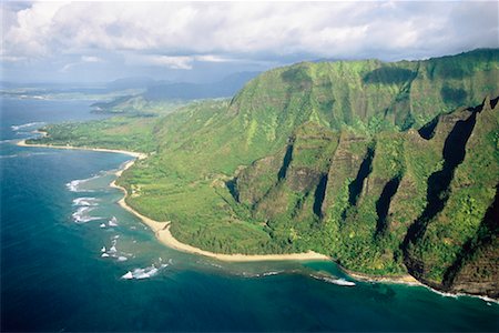 Na Pali Coast Kauai, Hawaii, USA Foto de stock - Direito Controlado, Número: 700-00196034