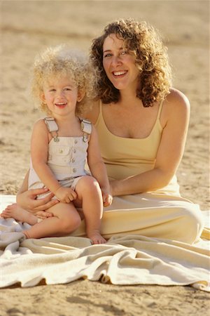 Mother and Daughter at Beach Peterborough, Ontario Canada Stock Photo - Rights-Managed, Code: 700-00196133