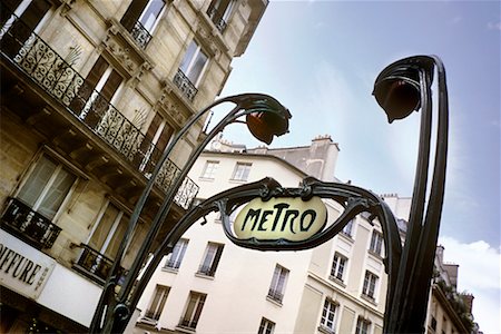 paris street scenes montmartre - Metro Sign Paris, France Stock Photo - Rights-Managed, Code: 700-00196179