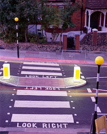 pictures of house street lighting - Crosswalk Muswell Hill, London England Stock Photo - Rights-Managed, Code: 700-00197190