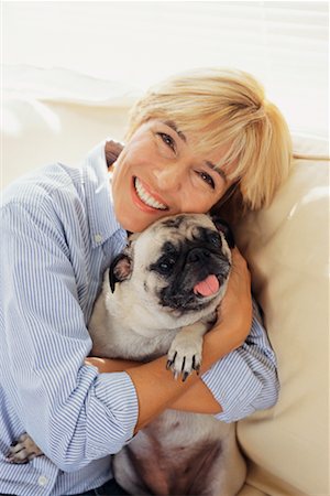 simsearch:700-00095769,k - Woman Hugging Dog Stock Photo - Rights-Managed, Code: 700-00197220