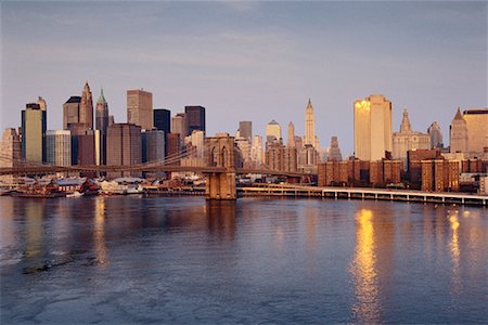 simsearch:700-03178382,k - Brooklyn Bridge and Manhattan New York City, New York USA Foto de stock - Con derechos protegidos, Código: 700-00197733