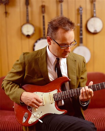 Homme à la guitare Photographie de stock - Rights-Managed, Code: 700-00198335