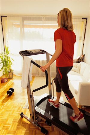 Woman Using Treadmill Stock Photo - Rights-Managed, Code: 700-00198432
