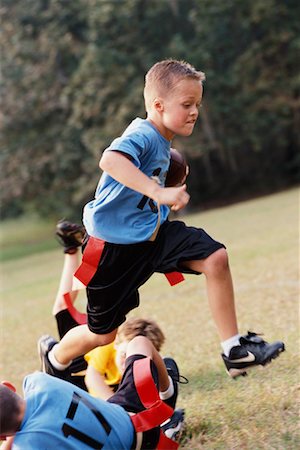 little kids playing flag football