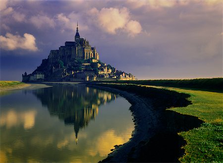 Mont Saint Michel Normandy, France Foto de stock - Con derechos protegidos, Código: 700-00198714