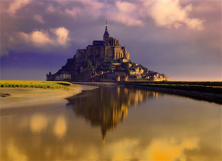 Mont Saint Michel Normandy, France Foto de stock - Con derechos protegidos, Código: 700-00198713