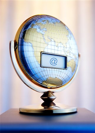 simsearch:700-00199196,k - LCD Screen on Globe with At Symbol Stock Photo - Rights-Managed, Code: 700-00199190