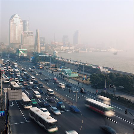 river and pollution - Traffic Shanghai, China Stock Photo - Rights-Managed, Code: 700-00199305